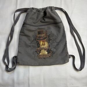 Disney World Splash Mountain DARE TO TURN BACK Canvas Drawstring Backpack Rare Disney World Splash Mountain DARE TO TURN BACK Canvas  main image 2